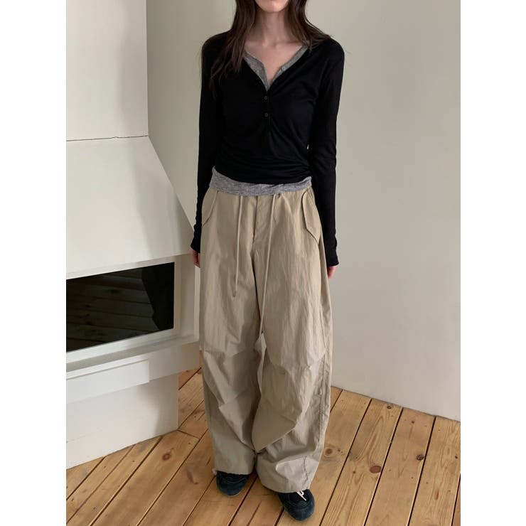 ダブルボタンレイヤードＴシャツ 韓国ファッション | mood in seoul | 詳細画像10 