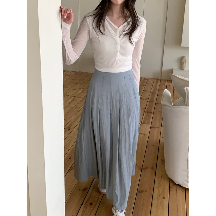 ダブルボタンレイヤードＴシャツ 韓国ファッション | mood in seoul | 詳細画像13 