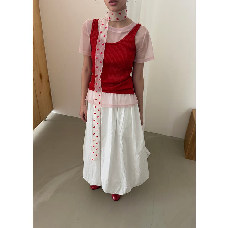 シースルーリブキャミセット 韓国ファッション | mood in seoul | 詳細画像5 