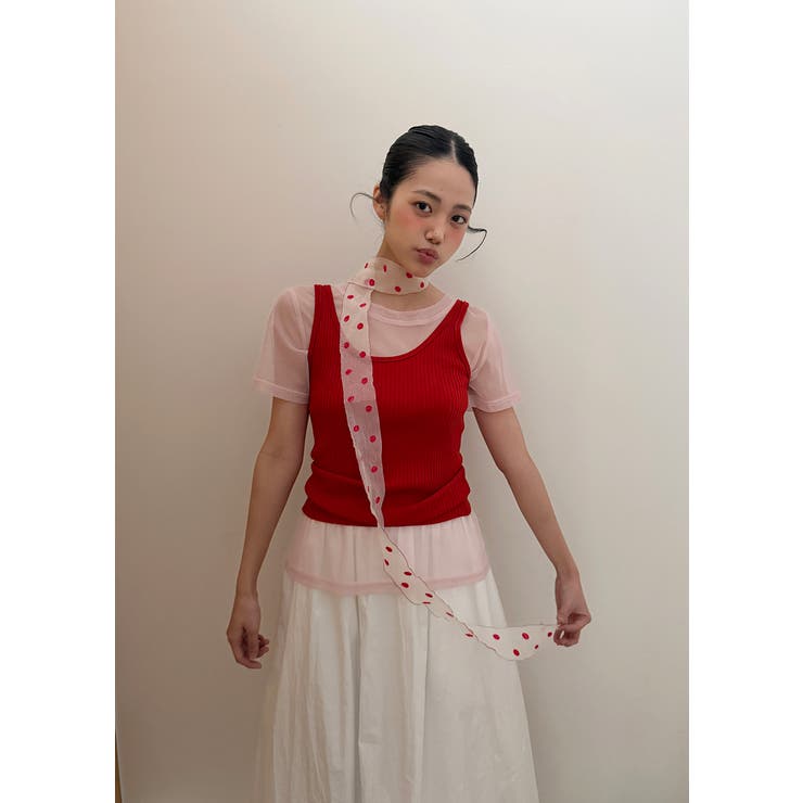 シースルーリブキャミセット 韓国ファッション | mood in seoul | 詳細画像6 