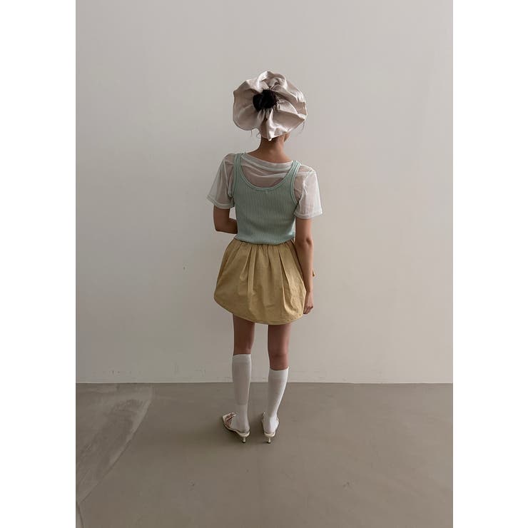 シースルーリブキャミセット 韓国ファッション | mood in seoul | 詳細画像9 