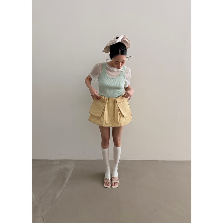 シースルーリブキャミセット 韓国ファッション | mood in seoul | 詳細画像10 