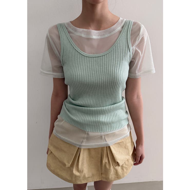 シースルーリブキャミセット 韓国ファッション | mood in seoul | 詳細画像11 