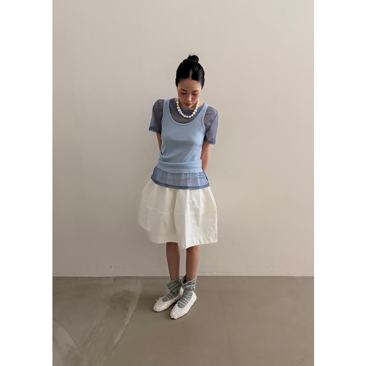 シースルーリブキャミセット 韓国ファッション | mood in seoul | 詳細画像17 