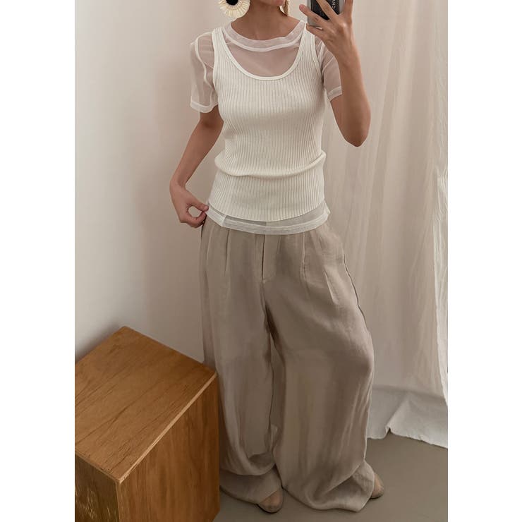 シースルーリブキャミセット 韓国ファッション | mood in seoul | 詳細画像20 