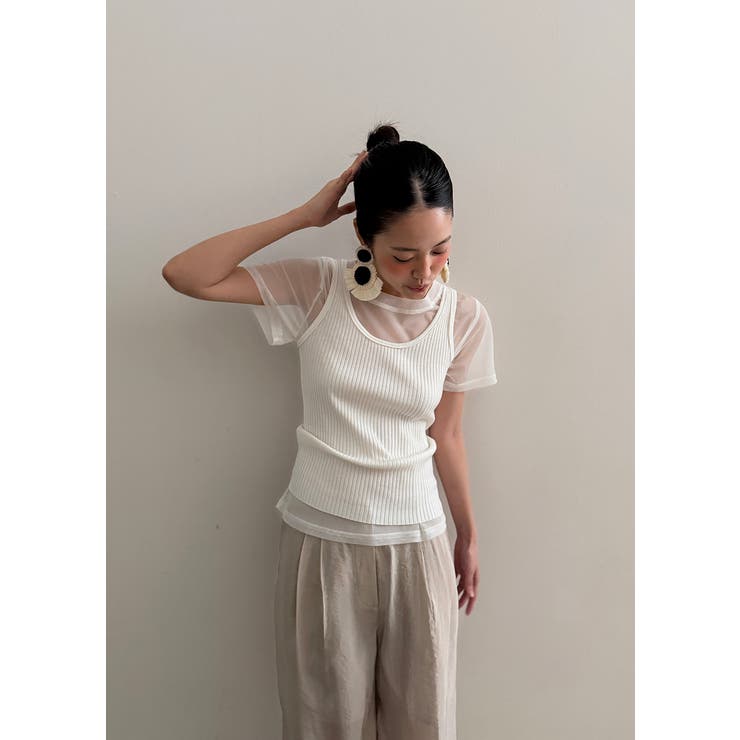 シースルーリブキャミセット 韓国ファッション | mood in seoul | 詳細画像27 