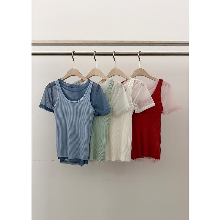 シースルーリブキャミセット 韓国ファッション | mood in seoul | 詳細画像29 