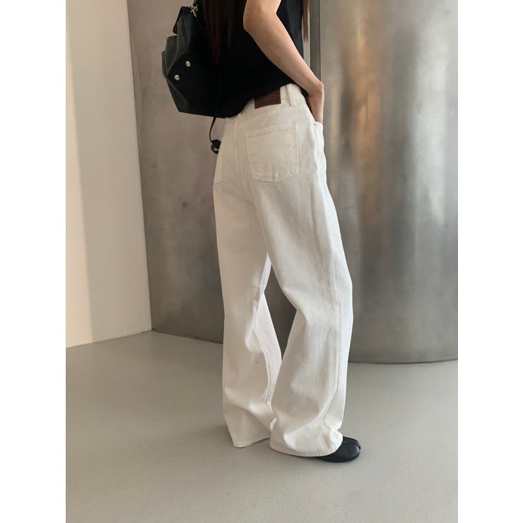 ストレートデニムパンツ【ホワイト】 韓国ファッション | mood in seoul | 詳細画像2 