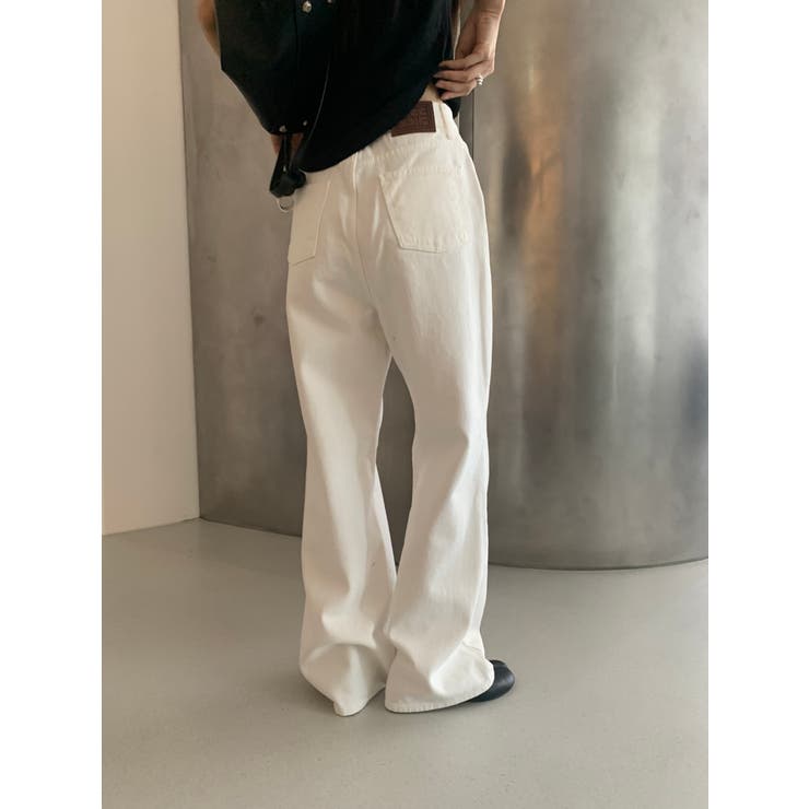 ストレートデニムパンツ【ホワイト】 韓国ファッション | mood in seoul | 詳細画像4 