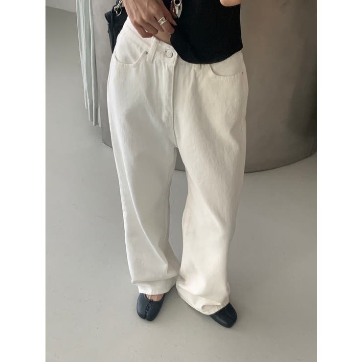 ストレートデニムパンツ【ホワイト】 韓国ファッション | mood in seoul | 詳細画像8 