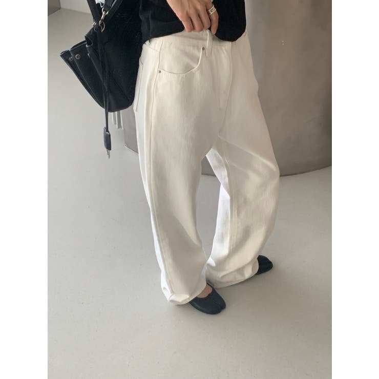 ストレートデニムパンツ【ホワイト】 韓国ファッション | mood in seoul | 詳細画像9 