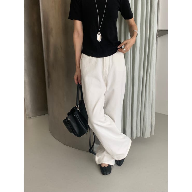 ストレートデニムパンツ【ホワイト】 韓国ファッション | mood in seoul | 詳細画像13 