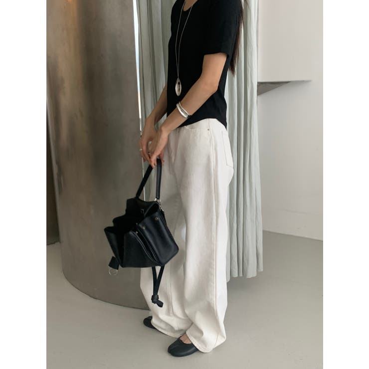 ストレートデニムパンツ【ホワイト】 韓国ファッション | mood in seoul | 詳細画像14 