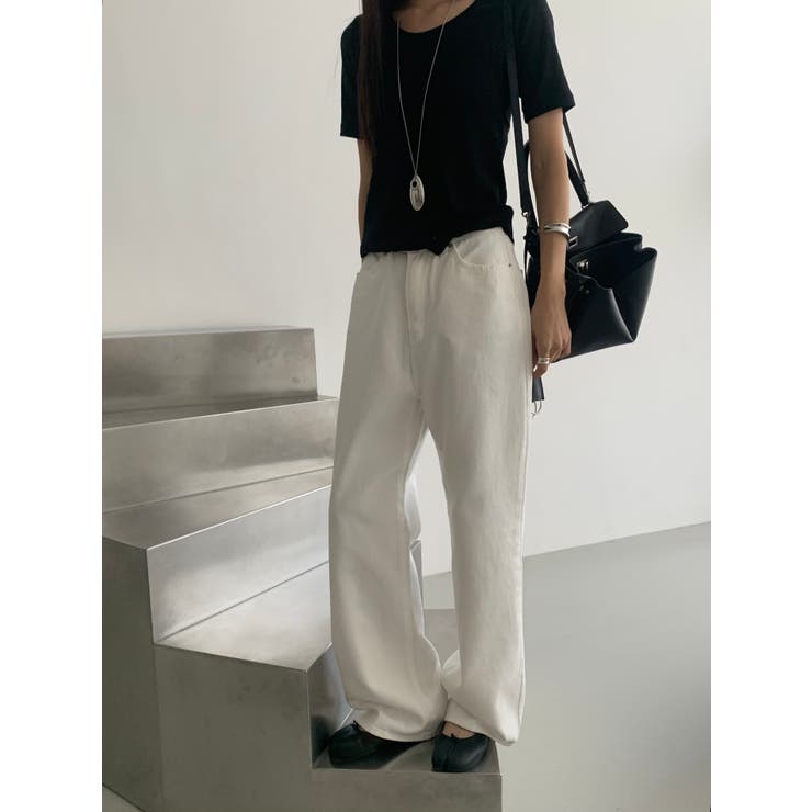 ストレートデニムパンツ【ホワイト】 韓国ファッション | mood in seoul | 詳細画像16 