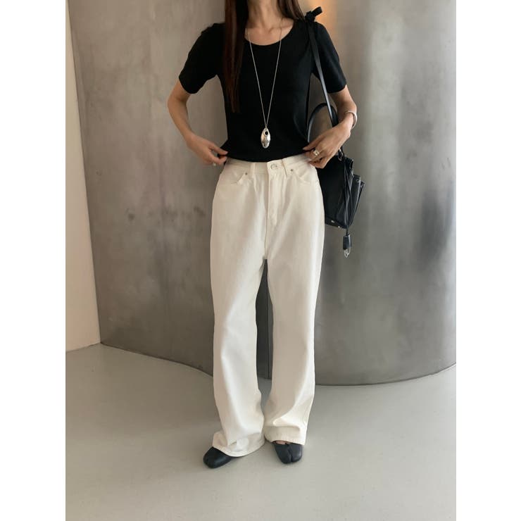 ストレートデニムパンツ【ホワイト】 韓国ファッション | mood in seoul | 詳細画像17 