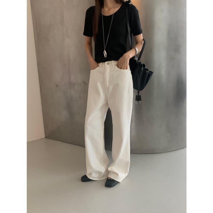 ストレートデニムパンツ【ホワイト】 韓国ファッション | mood in seoul | 詳細画像19 