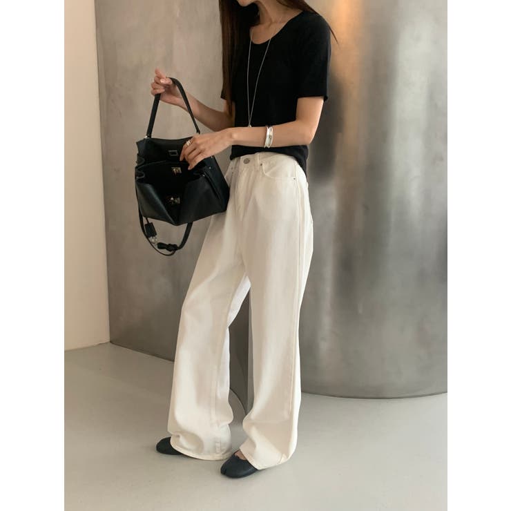 ストレートデニムパンツ【ホワイト】 韓国ファッション | mood in seoul | 詳細画像22 