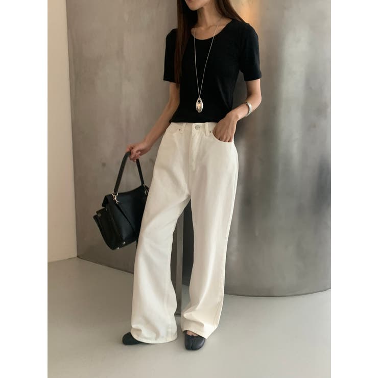 ストレートデニムパンツ【ホワイト】 韓国ファッション | mood in seoul | 詳細画像24 