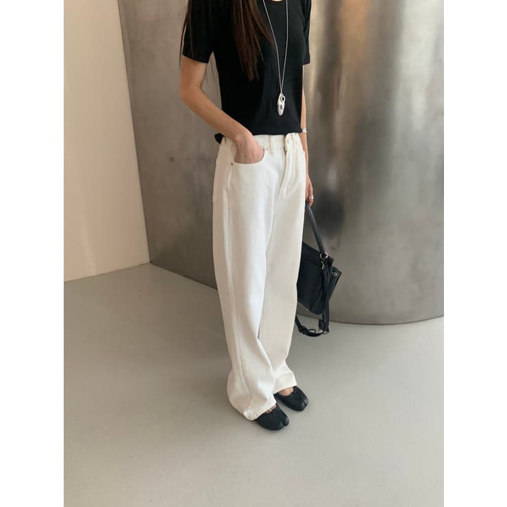 ストレートデニムパンツ【ホワイト】 韓国ファッション | mood in seoul | 詳細画像29 