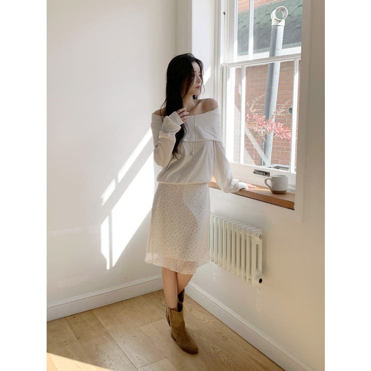 フラワーレーススカート 韓国ファッション | mood in seoul | 詳細画像8 