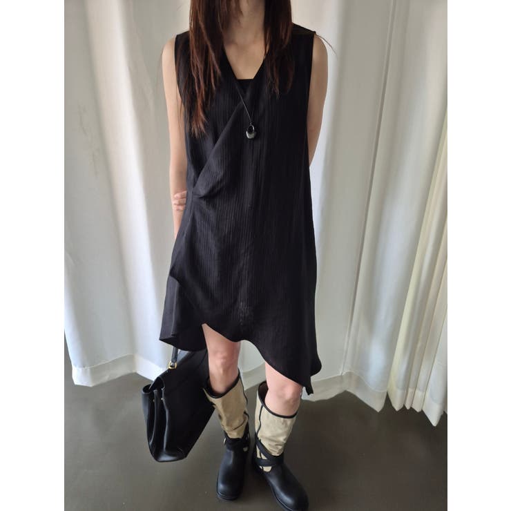 タックラップワンピース 韓国ファッション | mood in seoul | 詳細画像3 