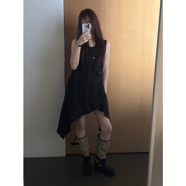 タックラップワンピース 韓国ファッション | mood in seoul | 詳細画像4 