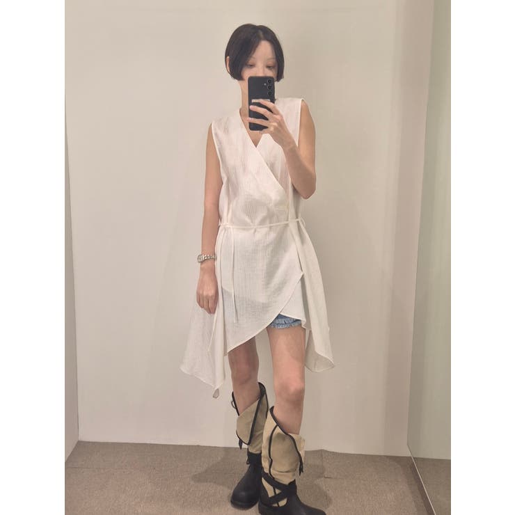 タックラップワンピース 韓国ファッション | mood in seoul | 詳細画像8 