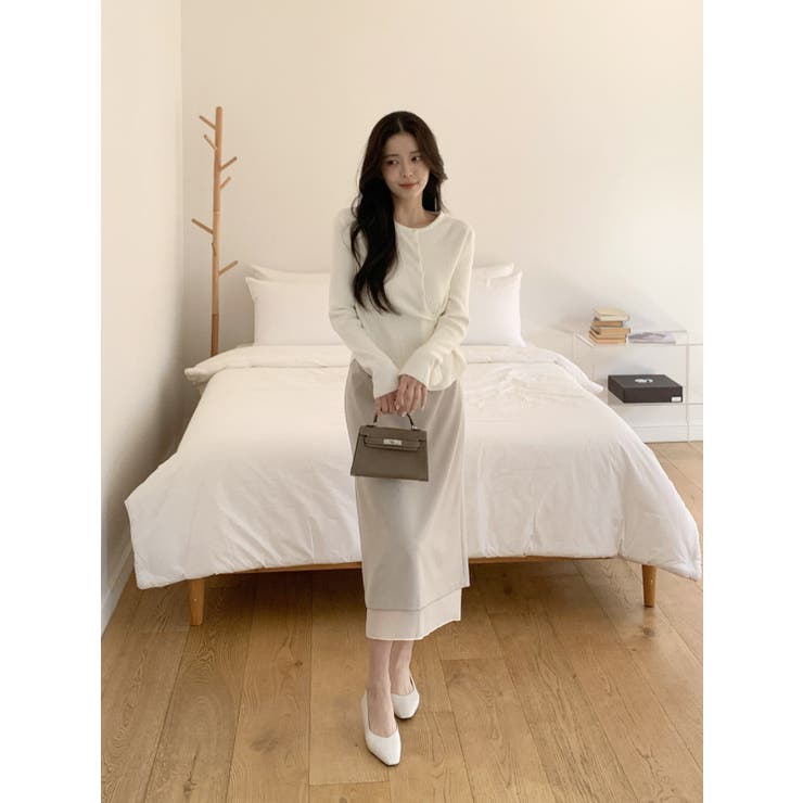 レースセミロングスカート 韓国ファッション | mood in seoul | 詳細画像8 