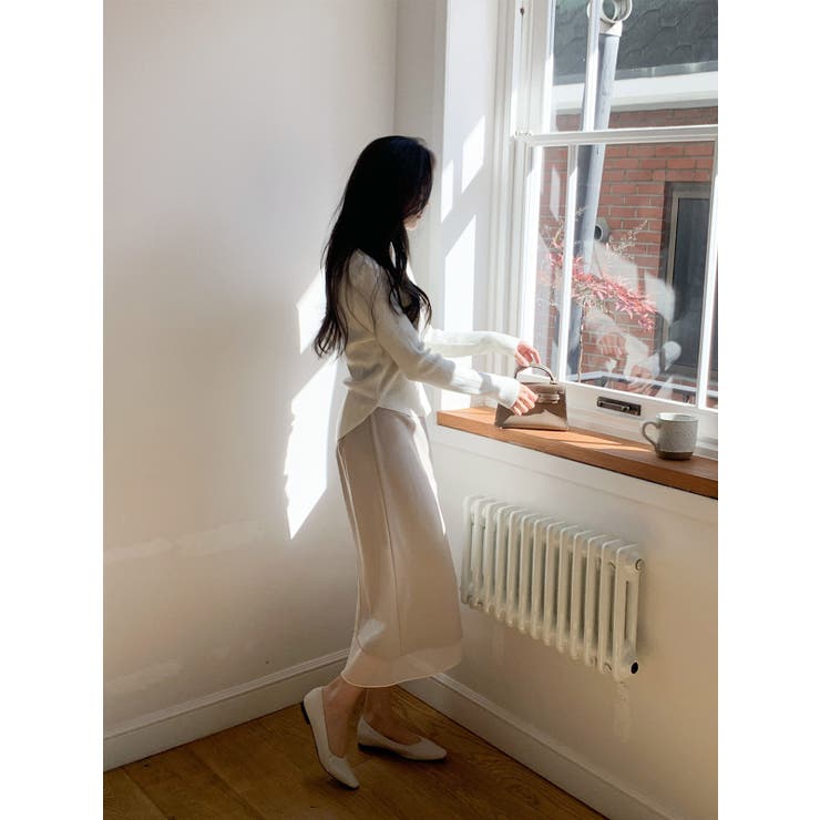 レースセミロングスカート 韓国ファッション | mood in seoul | 詳細画像9 