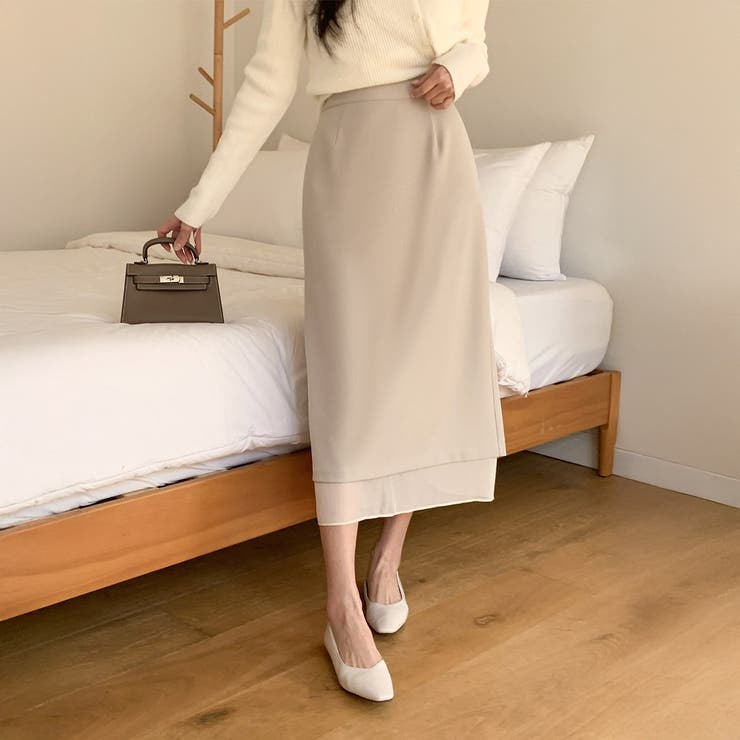 レースセミロングスカート 韓国ファッション | mood in seoul | 詳細画像13 