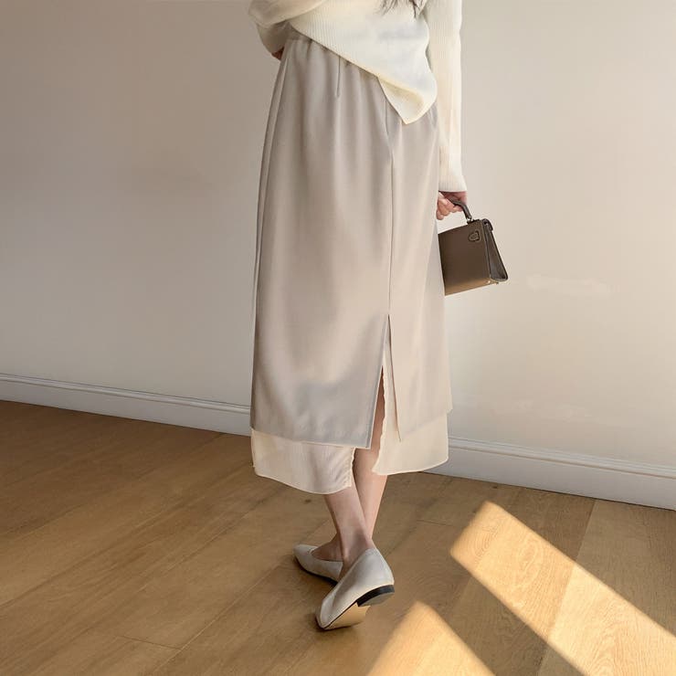 レースセミロングスカート 韓国ファッション | mood in seoul | 詳細画像14 