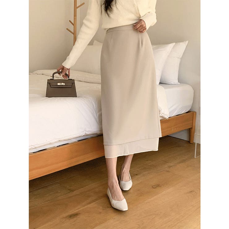 レースセミロングスカート 韓国ファッション | mood in seoul | 詳細画像16 