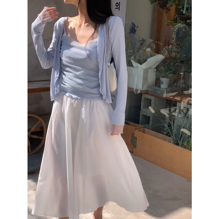 バレエコアメッシュカーディガンセット 韓国ファッション | mood in seoul | 詳細画像15 