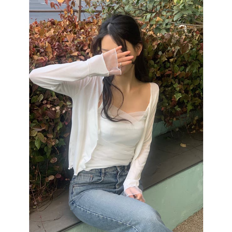 バレエコアメッシュカーディガンセット 韓国ファッション | mood in seoul | 詳細画像20 