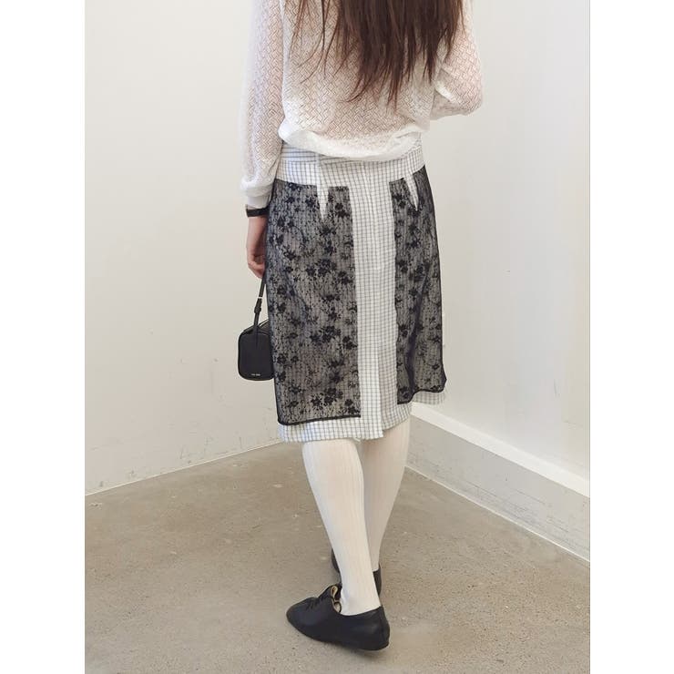レースチェックスカート 韓国ファッション | mood in seoul | 詳細画像2 