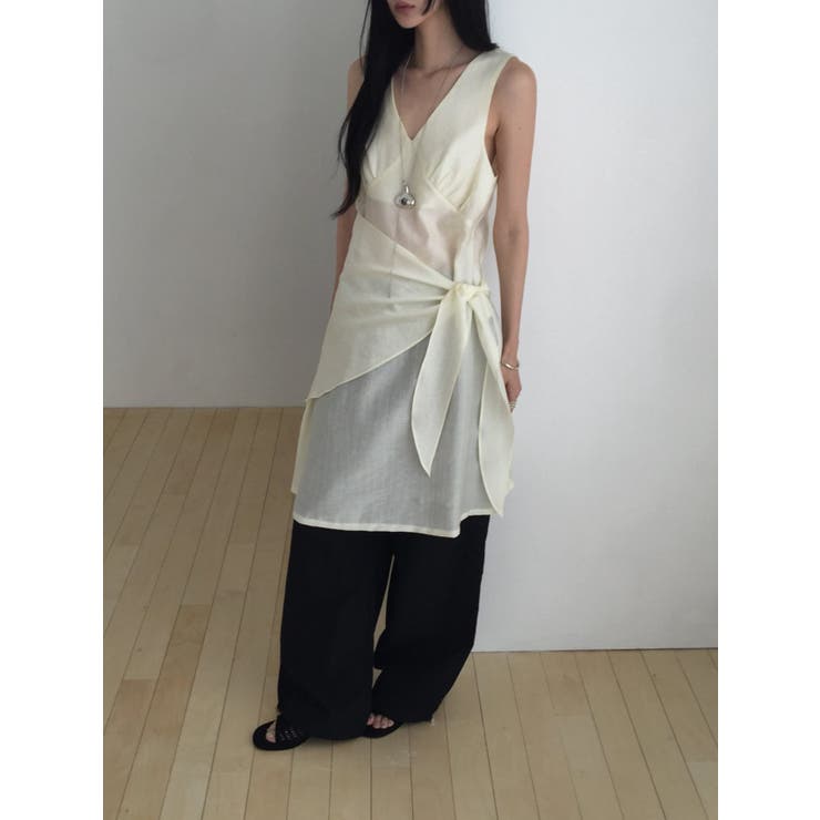 スカーフレイヤードワンピース 韓国ファッション | mood in seoul | 詳細画像13 