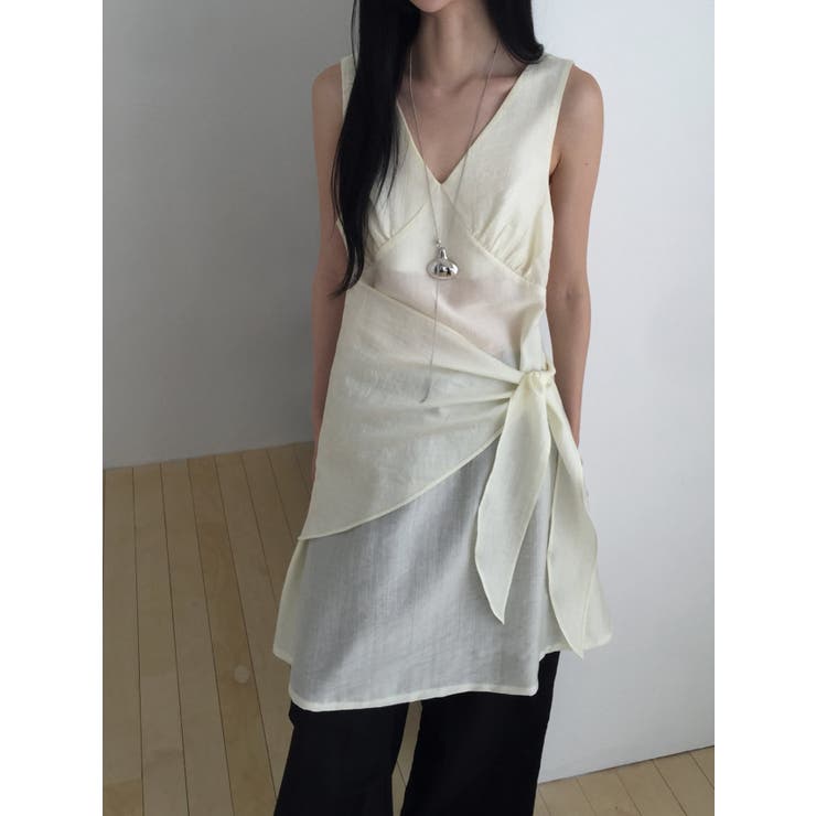 スカーフレイヤードワンピース 韓国ファッション | mood in seoul | 詳細画像14 