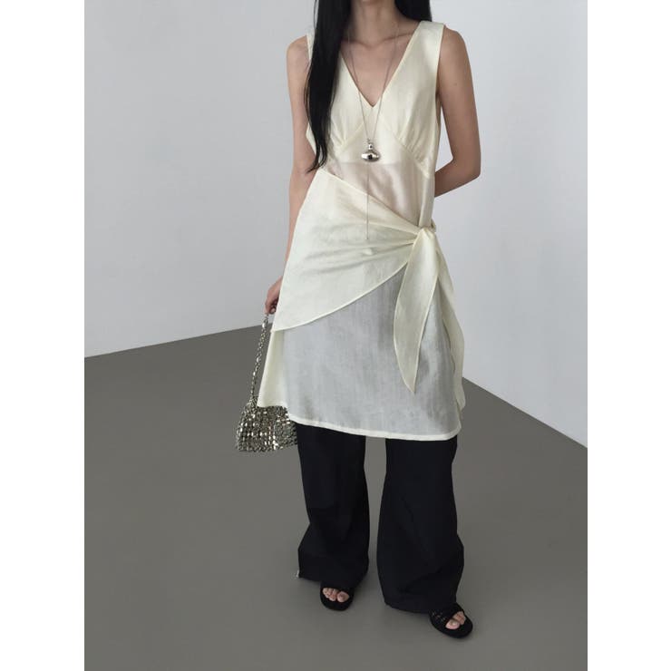 スカーフレイヤードワンピース 韓国ファッション | mood in seoul | 詳細画像16 