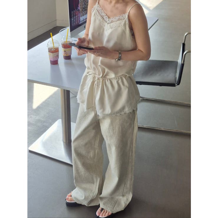 ウエスト絞りレーストップ 韓国ファッション | mood in seoul | 詳細画像6 