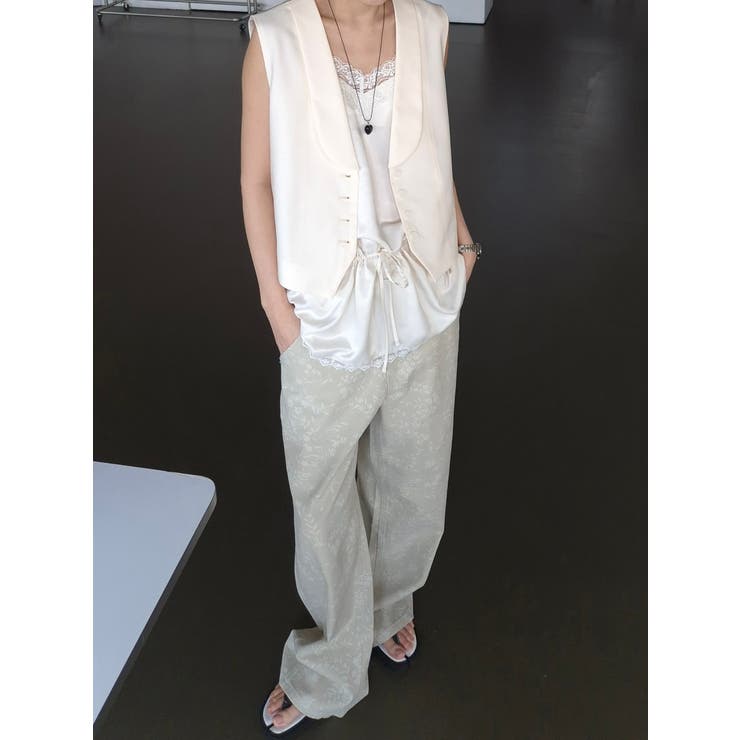 ウエスト絞りレーストップ 韓国ファッション | mood in seoul | 詳細画像7 