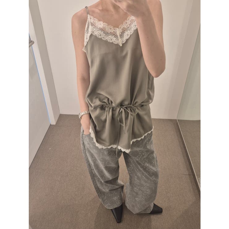 ウエスト絞りレーストップ 韓国ファッション | mood in seoul | 詳細画像8 