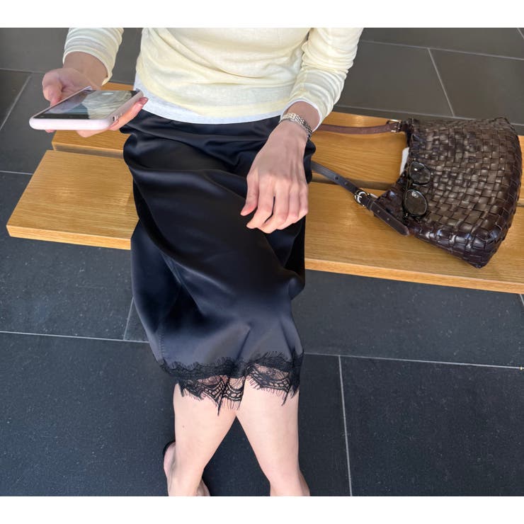 サテンナロースカート 韓国ファッション | mood in seoul | 詳細画像2 