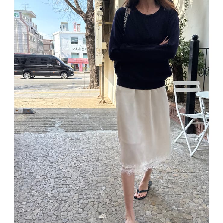 サテンナロースカート 韓国ファッション | mood in seoul | 詳細画像9 