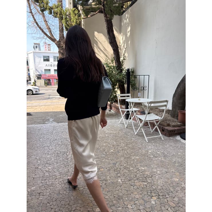 サテンナロースカート 韓国ファッション | mood in seoul | 詳細画像11 