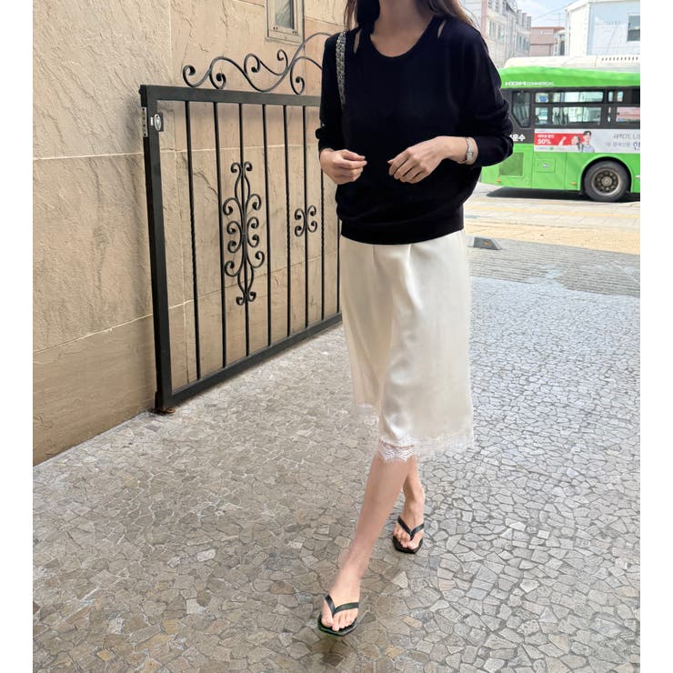 サテンナロースカート 韓国ファッション | mood in seoul | 詳細画像20 