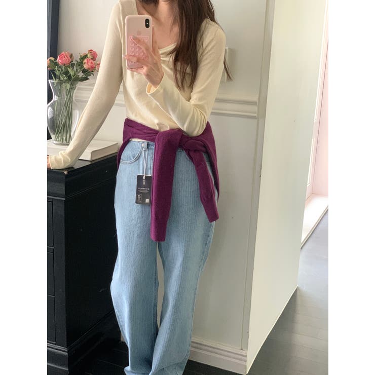 ストライプデニムパンツ 韓国ファッション | mood in seoul | 詳細画像5 