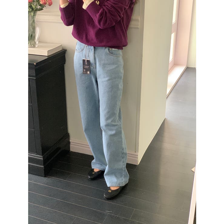 ストライプデニムパンツ 韓国ファッション | mood in seoul | 詳細画像8 