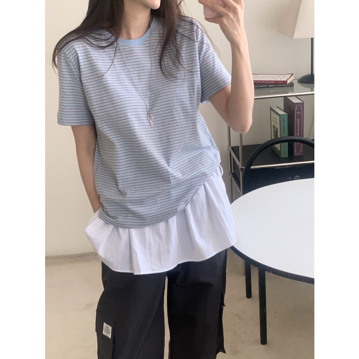 ベーシックボーダーTシャツ 韓国ファッション | mood in seoul | 詳細画像2 