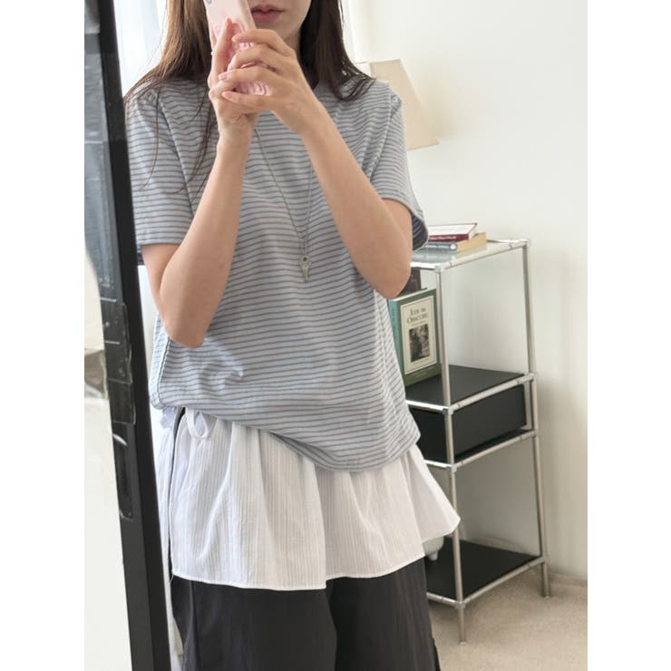 ベーシックボーダーTシャツ 韓国ファッション | mood in seoul | 詳細画像4 