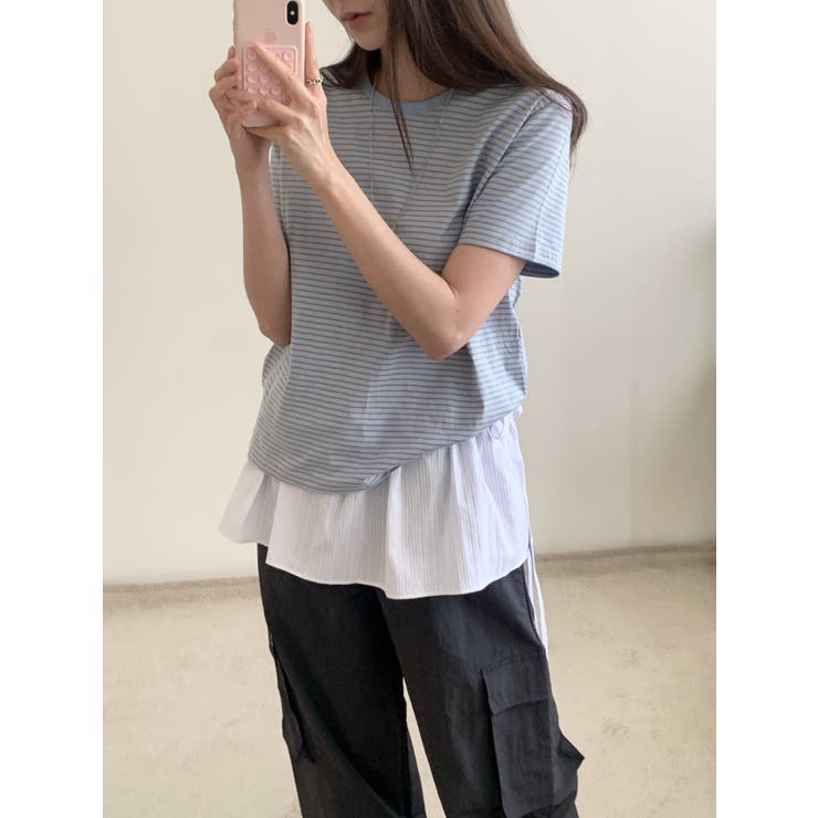 ベーシックボーダーTシャツ 韓国ファッション | mood in seoul | 詳細画像5 